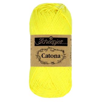 Scheepjes Catona kleur 601 Neon Yellow