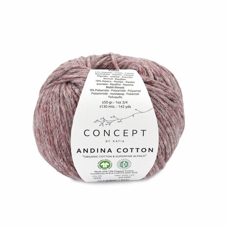 Katia Concept Andina Cotton kleur 59 Bordeauxrood