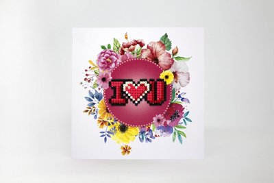 Diamond Paint Card I Love You WC0157