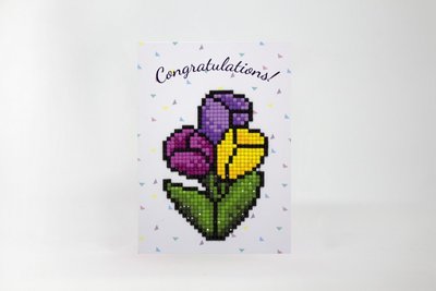Diamond Paint Card Tulips Congratulations WC0173