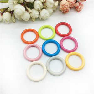 Plastic ringetjes 10 stuks 40mm kleur 10 Ecru