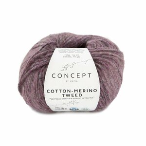 Katia Concept Cotton-Merino Tweed kleur 509 Zeer donker bleekrood