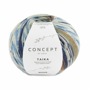 Katia Concept Taika Socks kleur 102 Jeans-Groen-Bruin