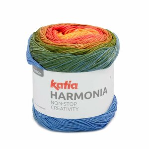 Katia Harmonia kleur 217 Oranje-Rood-Kaki-Blauw