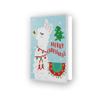 Diamond Dotz kaart Merry Christmas Llama