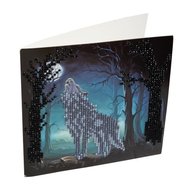 Crystal Card Kit | Diamond painting Howling Wolf