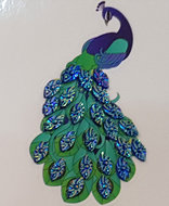 Crystal Art Motif Kit stickers | Peacock
