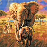 Crystal Art Kit | Diamond Painting Elephant of the Savannah