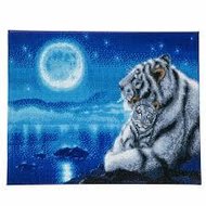 Crystal Art Kit | Diamond Painting Lullaby White Tigers