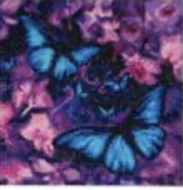 Crystal Art Kit | Diamond Painting Blue Violet Butterflies