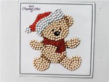 Crystal Art Motif Kit stickers | Christmas Teddy