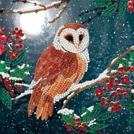Crystal Card Kit | Diamond painting Barn Owl