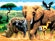 Royalbrush Schilderen op nummer | African Animals - PJL9
