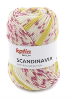Katia Scandinavia kleur 304 Donker blauw-Bleekrood-Geel
