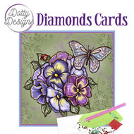 Diamond Painting Dotty Design Diamonds Cards | Purple Flowers DDDC1018