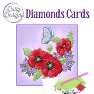 Diamond Painting Dotty Design Diamonds Cards | Red Flowers DDDC1013
