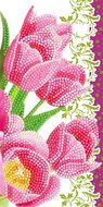 Crystal Card Kit | Diamond painting Pink Tullips