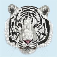 Crystal Card Kit | Diamond painting White Tiger Head