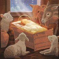 Crystal Card Kit | Diamond painting Baby in a Manger