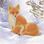 Crystal Card Kit | Diamond painting Snowy Fox Clubs