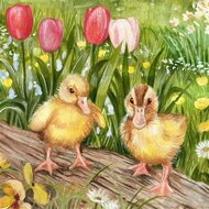 Crystal Card Kit | Diamond painting Spring Chicks