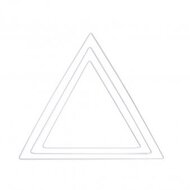 Metalen driehoeken gesorteerd wit (20cm, 25cm, 30cm)