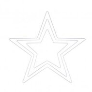 Metalen sterren gesorteerd wit (20cm, 30cm, 40cm,)