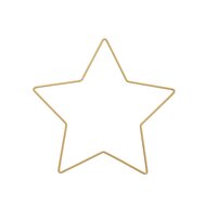 Metalen ster goud 21x20cm