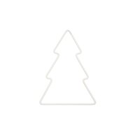 Metalen kerstboom wit 11x10,5cm