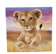Crystal Card Kit | Diamond painting Lion Cub | Martha Bowyer