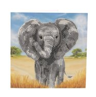 Crystal Card Kit | Diamond painting baby elephant | Martha Bowyer