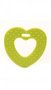 Durable bijtringen hart met noppen kleur 567 green