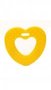 Durable bijtringen hart met noppen kleur 645 yellow