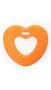 Durable bijtringen hart met noppen 2 stuks kleur 693 orange
