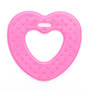 Durable bijtringen hart met noppen 2 stuks kleur 787 pink