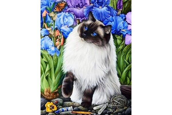 Wizardi Diamond Painting Kit Amongst the Irises WD2419