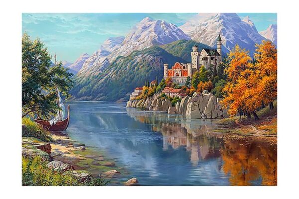 Wizardi Diamond Painting Kit Castle in the Mountains WD2461