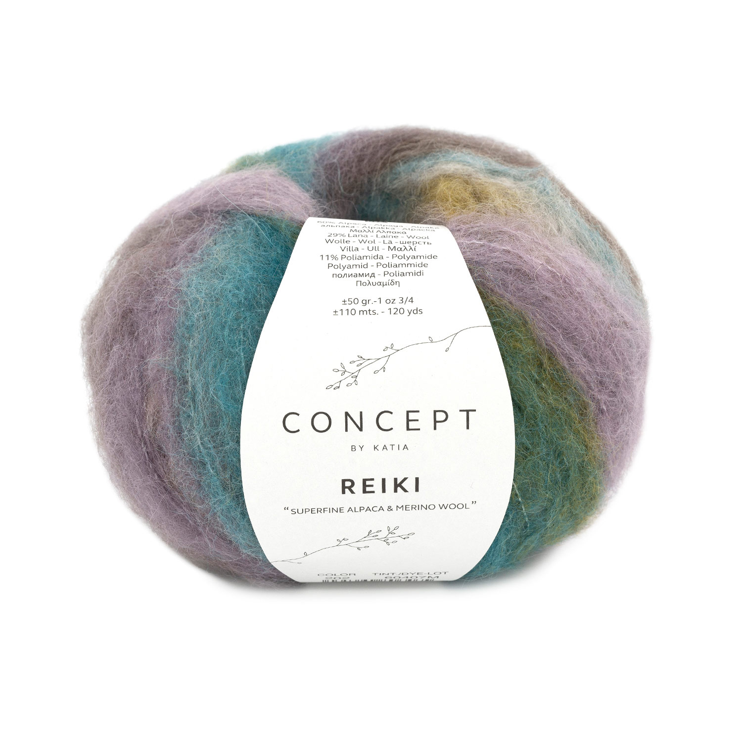 202 Groen blauw-Licht lila-Beige-Oker