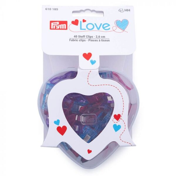 Prym Love Stof clips in hartendoos
