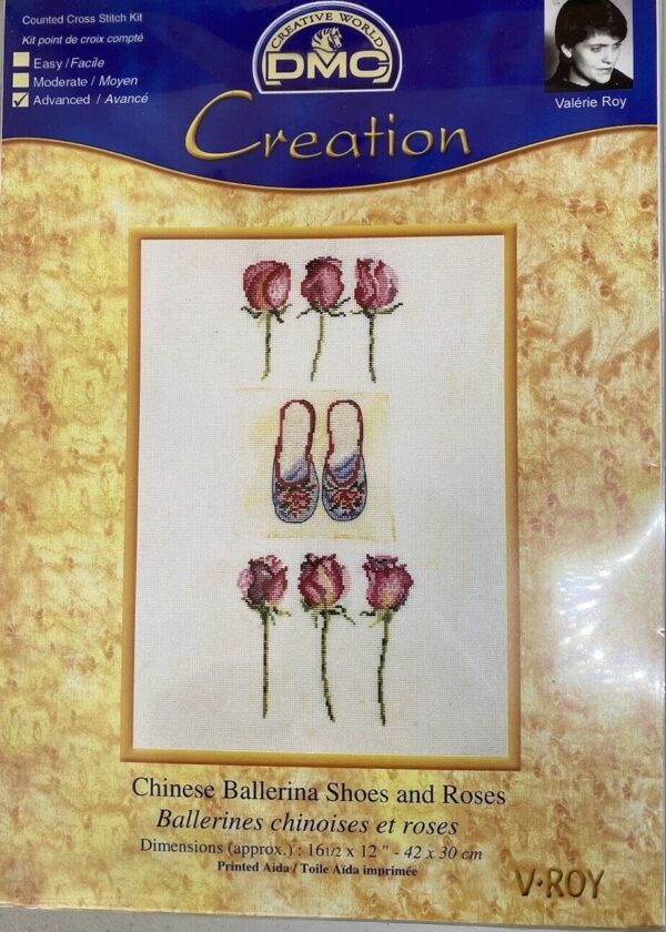 DMC Borduurpakket Creation - Chinese Ballerina Shoes and Roses