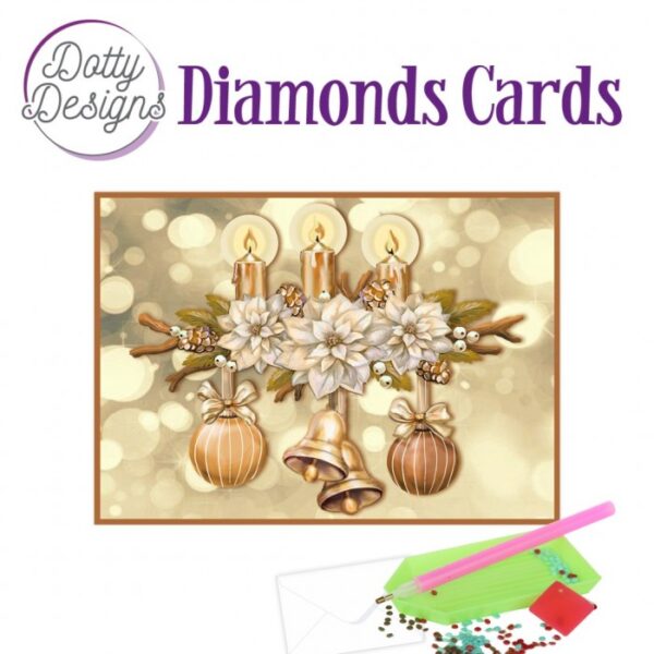 Diamond Painting Dotty Design Diamonds Cards | Christmas Candles