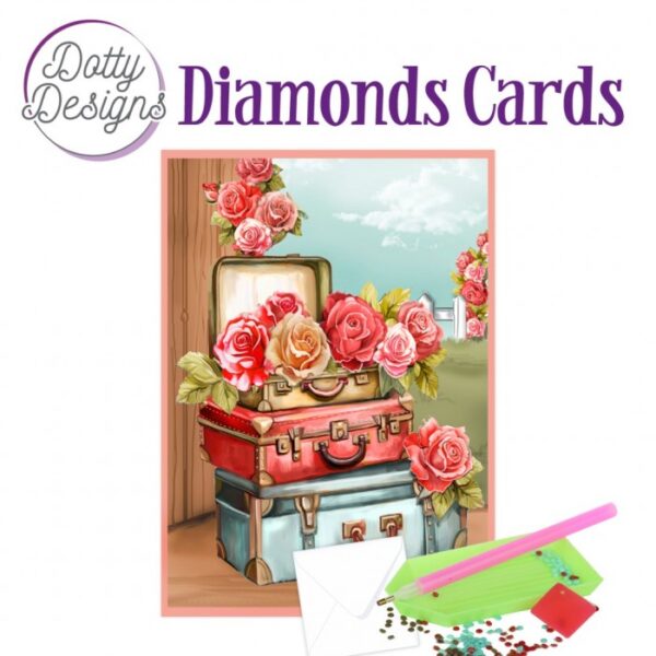 Diamond Painting Dotty Design Diamonds Cards | Roses and Suitcases