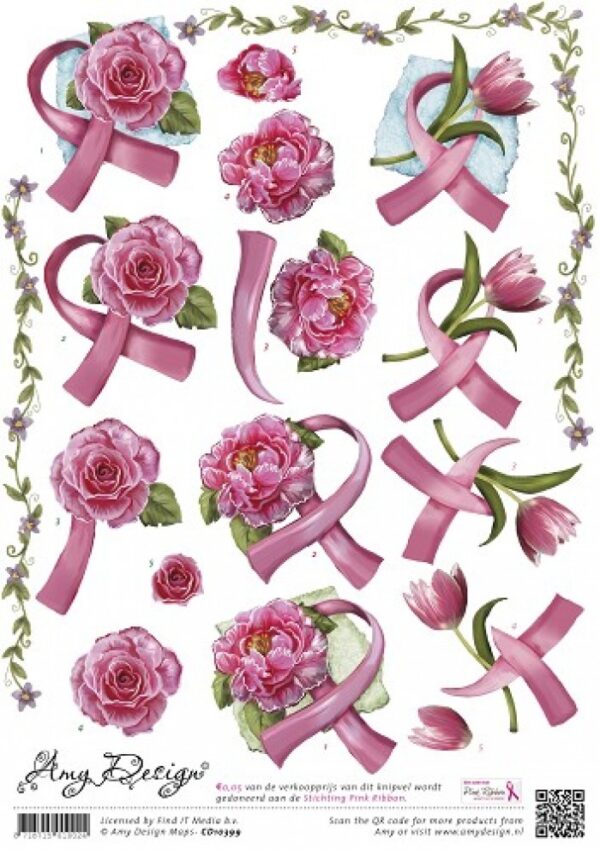 Knipvel - Amy Design -Pink Ribbon- CD10399
