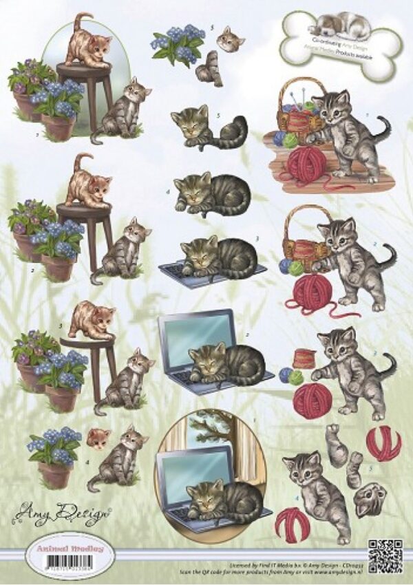 knipvel-Amy-design- Felines - Animal Medley - CD10453