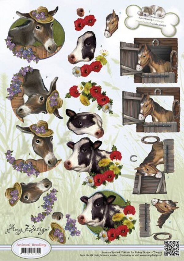 knipvel-Amy-design-Animal Medley - Farm Animals - CD10454