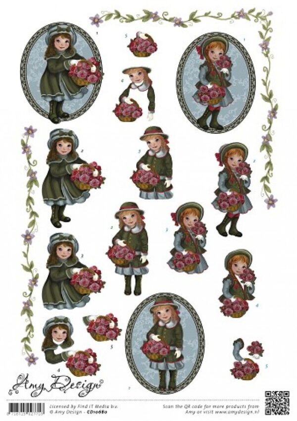 knipvel - Amy Design -Bloemenmeisjes- CD10680