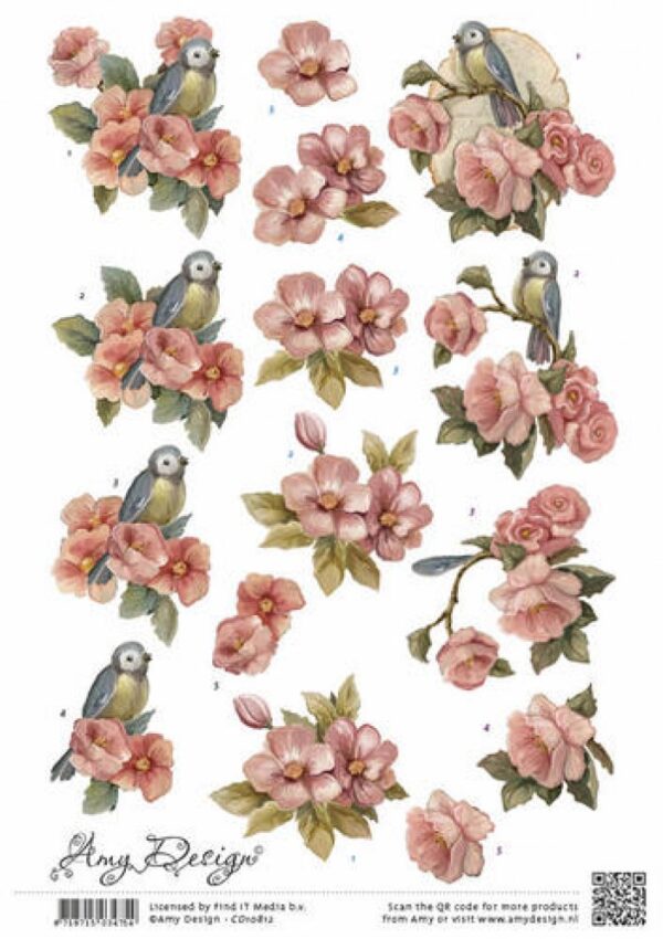 knipvel - Amy Design -Bloemen- CD10812