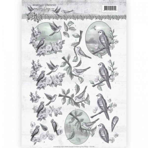 knipvel - Amy Design-Sympathy Swans - Words of Sympathy- CD11180