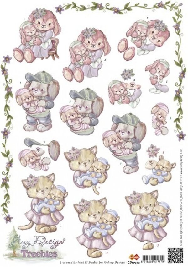 Knipvel - Amy Design -Geboorte Treebies- CD10272