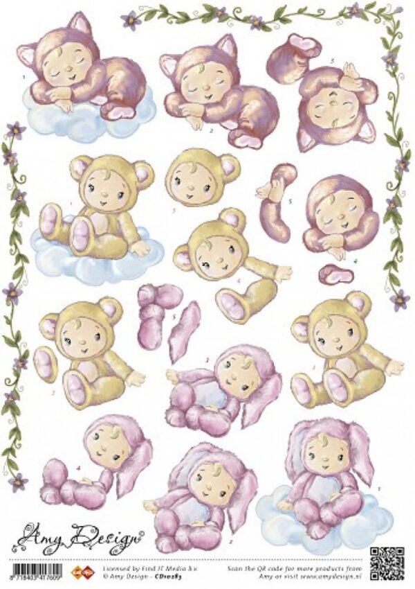 Knipvel - Amy Design -Baby Wolkjes- CD10283